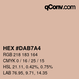 カラーコード: HEX #DAB7A4 | qconv.com