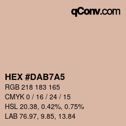 Color code: HEX #DAB7A5 | qconv.com