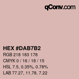 カラーコード: HEX #DAB7B2 | qconv.com