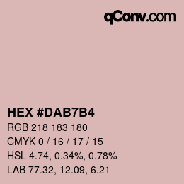 カラーコード: HEX #DAB7B4 | qconv.com