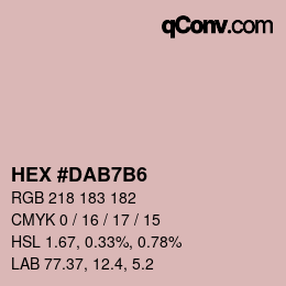 Color code: HEX #DAB7B6 | qconv.com