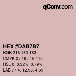 Farbcode: HEX #DAB7B7 | qconv.com