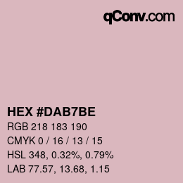 カラーコード: HEX #DAB7BE | qconv.com