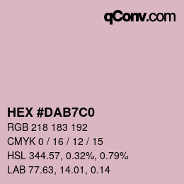 カラーコード: HEX #DAB7C0 | qconv.com