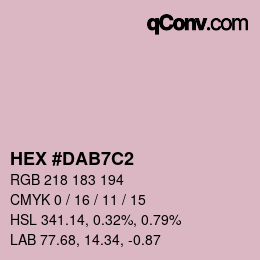 カラーコード: HEX #DAB7C2 | qconv.com