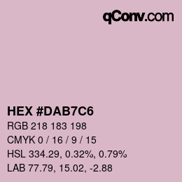 カラーコード: HEX #DAB7C6 | qconv.com