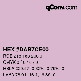 Color code: HEX #DAB7CE00 | qconv.com