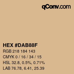 Color code: HEX #DAB88F | qconv.com