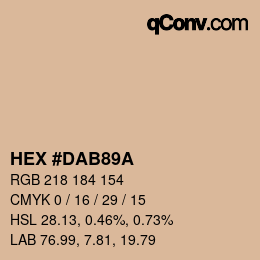 Color code: HEX #DAB89A | qconv.com