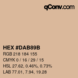 Color code: HEX #DAB89B | qconv.com