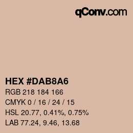 Color code: HEX #DAB8A6 | qconv.com