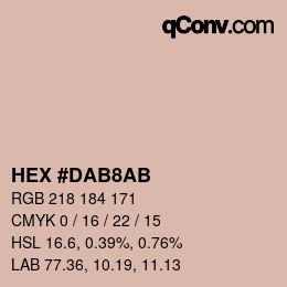 Farbcode: HEX #DAB8AB | qconv.com