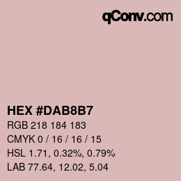 Color code: HEX #DAB8B7 | qconv.com