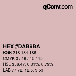 Color code: HEX #DAB8BA | qconv.com