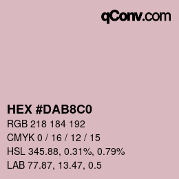 Código de color: HEX #DAB8C0 | qconv.com