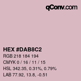 Código de color: HEX #DAB8C2 | qconv.com