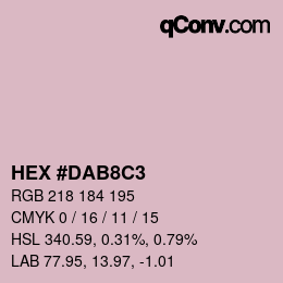 Color code: HEX #DAB8C3 | qconv.com