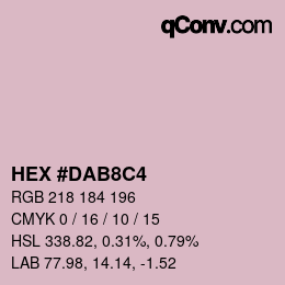 Farbcode: HEX #DAB8C4 | qconv.com