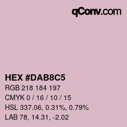 Color code: HEX #DAB8C5 | qconv.com