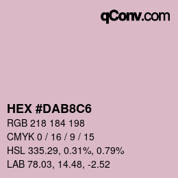 カラーコード: HEX #DAB8C6 | qconv.com