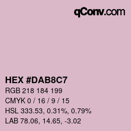 Farbcode: HEX #DAB8C7 | qconv.com