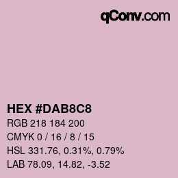 Farbcode: HEX #DAB8C8 | qconv.com