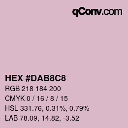 Color code: HEX #DAB8C8 | qconv.com