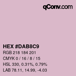 Color code: HEX #DAB8C9 | qconv.com