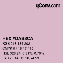 Color code: HEX #DAB8CA | qconv.com