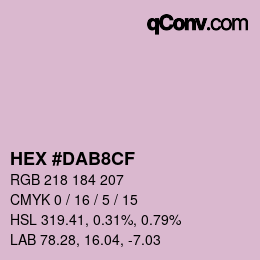 Color code: HEX #DAB8CF | qconv.com