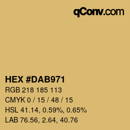 Color code: HEX #DAB971 | qconv.com