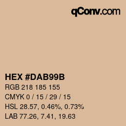 カラーコード: HEX #DAB99B | qconv.com