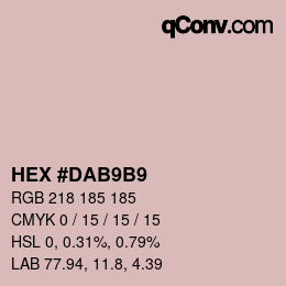 Farbcode: HEX #DAB9B9 | qconv.com