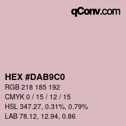 Farbcode: HEX #DAB9C0 | qconv.com