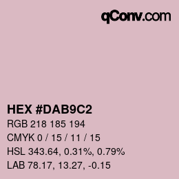 Color code: HEX #DAB9C2 | qconv.com