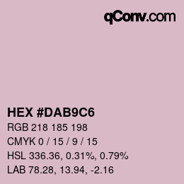 颜色代码: HEX #DAB9C6 | qconv.com