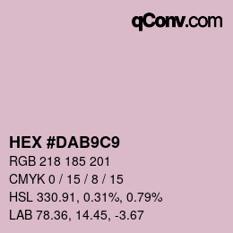 Color code: HEX #DAB9C9 | qconv.com