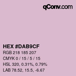 カラーコード: HEX #DAB9CF | qconv.com