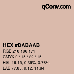 Color code: HEX #DABAAB | qconv.com