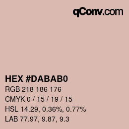 Color code: HEX #DABAB0 | qconv.com