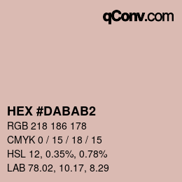Color code: HEX #DABAB2 | qconv.com