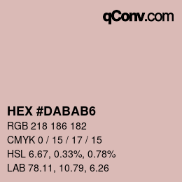 カラーコード: HEX #DABAB6 | qconv.com