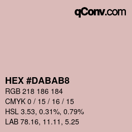 Color code: HEX #DABAB8 | qconv.com