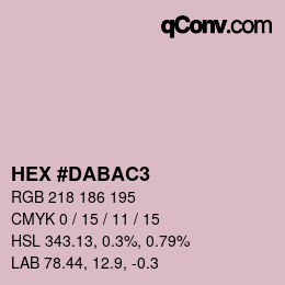 Color code: HEX #DABAC3 | qconv.com