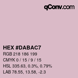 Color code: HEX #DABAC7 | qconv.com