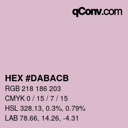 Color code: HEX #DABACB | qconv.com
