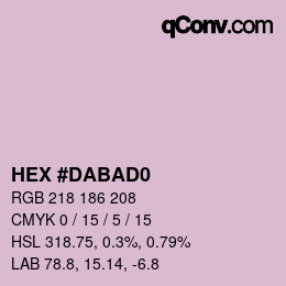 颜色代码: HEX #DABAD0 | qconv.com