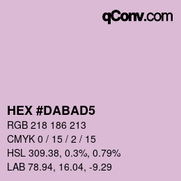 カラーコード: HEX #DABAD5 | qconv.com