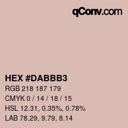 Color code: HEX #DABBB3 | qconv.com