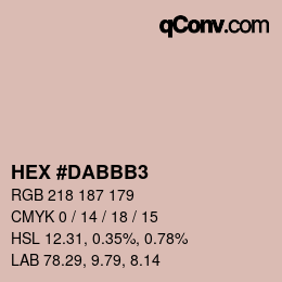 Color code: HEX #DABBB3 | qconv.com